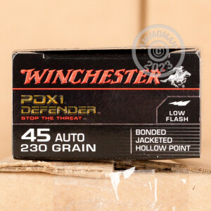 Image of the 45 ACP WINCHESTER PDX1 DEFENDER 230 GRAIN JHP (20 ROUNDS) available at AmmoMan.com.