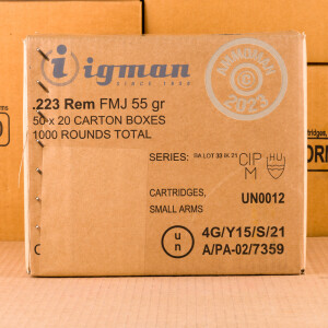 Image of 223 Remington rifle ammunition at AmmoMan.com.
