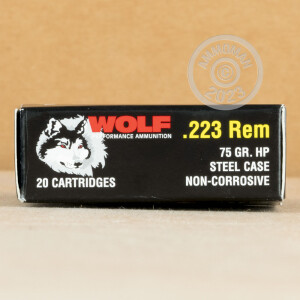 Image of Wolf 223 Remington rifle ammunition.