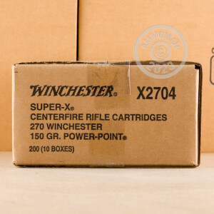 Image of 270 WIN WINCHESTER SUPER-X 150 GRAIN POWER POINT (20 ROUNDS)