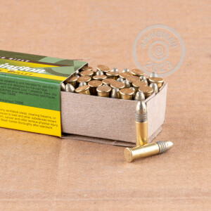 Photo detailing the 22 LR REMINGTON GOLDEN BULLET 40 GRAIN PLATED ROUND NOSE (500 ROUNDS) for sale at AmmoMan.com.