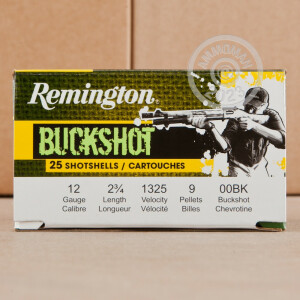 Photo detailing the 12 GAUGE Remington Express 2-3/4" 00 Buckshot (250 ROUNDS) for sale at AmmoMan.com.