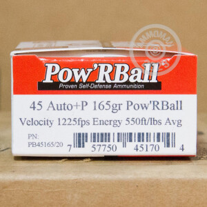 Image of PowRBall Ammunition .45 Automatic pistol ammunition.