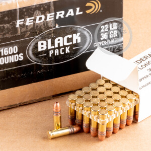 Photograph showing detail of 22 LR FEDERAL BLACK 36 GRAIN CPHP (1600 ROUNDS)