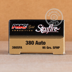 Image of the .380 ACP PMC STARFIRE 95 GRAIN JHP (1000 ROUNDS) available at AmmoMan.com.