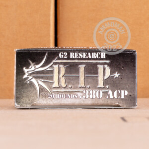Image of G2 Research .380 Auto pistol ammunition.