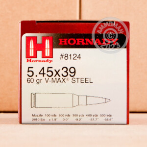 Image of 5.45x39 RUSSIAN HORNADY 60 GRAIN V-MAX POLYMER TIP (500 ROUNDS)