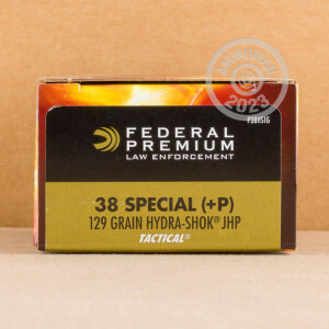 Image of .38 SPECIAL FEDERAL HYDRA-SHOK 129 GRAIN +P LE (1000 ROUNDS)