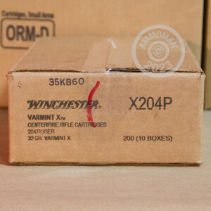 Photograph showing detail of 204 RUGER WINCHESTER VARMINT-X 32 GRAIN PT (20 ROUNDS)