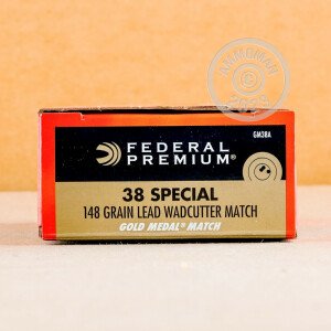 Image of 38 SPECIAL FEDERAL PREMIUM GOLD MEDAL 148 GRAIN LEAD WADCUTTER (50 ROUNDS)