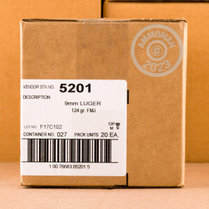 Image of the 9MM LUGER CCI BLAZER BRASS 124 GRAIN FMJ (50 ROUNDS) available at AmmoMan.com.