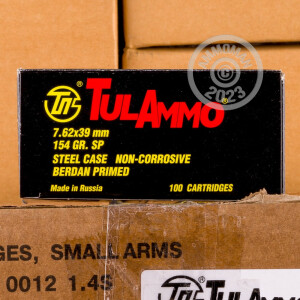 Photo detailing the 7.62X39 TULA 154 GRAIN SOFT POINT (1000 ROUNDS) for sale at AmmoMan.com.