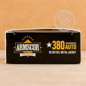 Image detailing the brass case and boxer primers on the Armscor ammunition.