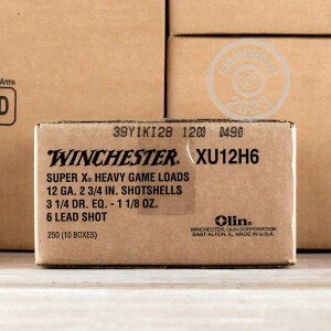 Image of 12 GAUGE WINCHESTER SUPER-X 2-3/4" 1-1/8 OZ. #6 SHOT (250 ROUNDS)