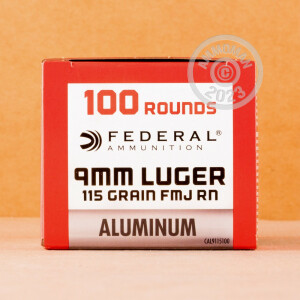 Image of 9MM FEDERAL CHAMPION ALUMINUM 115 GRAIN FMJ RN (1000 ROUNDS)