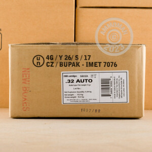 Photo detailing the 32 ACP SELLIER & BELLOT 73 GRAIN FMJ (50 ROUNDS) for sale at AmmoMan.com.