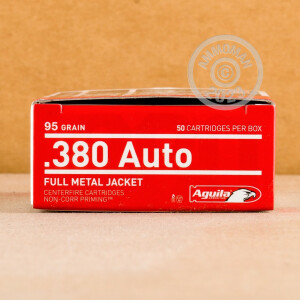 Image of .380 Auto pistol ammunition at AmmoMan.com.