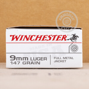 Photo detailing the 9MM LUGER WINCHESTER 147 GRAIN TCMC (50 ROUNDS) for sale at AmmoMan.com.