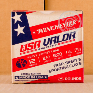Image of 12 GAUGE WINCHESTER USA VALOR 2-3/4" 1-1/8 OZ. #7.5 SHOT (250 ROUNDS)