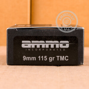 An image of 9mm Luger ammo made by Ammo Incorporated at AmmoMan.com.