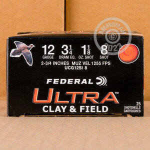 Photograph showing detail of 12 GAUGE FEDERAL ULTRA CLAY & FIELD 2-3/4