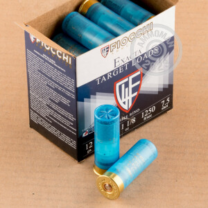 Photograph showing detail of 12 Gauge 2 3/4" FIOCCHI WHITE RINO 1 1/8 OZ #7.5 SHOT (250 ROUNDS)