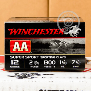 Image of 12 GAUGE WINCHESTER AA SPORTING CLAY 2 3/4" 1 1/8 OZ. #7 1/2 SHOT (250 ROUNDS)