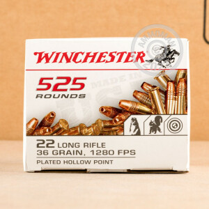 Photograph showing detail of 22 LR WINCHESTER 36 GRAIN CPHP (5250 ROUNDS)