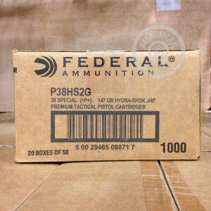 Image of 38 SPECIAL +P+ FEDERAL LE 147 GRAIN HYDRA-SHOK JHP (1000 ROUNDS)