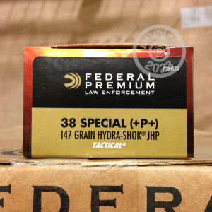 Image of the 38 SPECIAL +P+ FEDERAL LE 147 GRAIN HYDRA-SHOK JHP (1000 ROUNDS) available at AmmoMan.com.