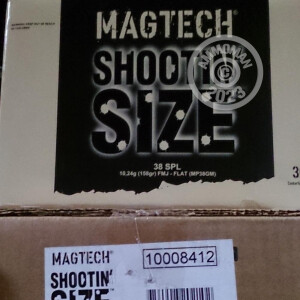 Image of the 38 SPECIAL MAGTECH SHOOTIN' SIZE 158 GRAIN FMJ-FN (300 ROUNDS) available at AmmoMan.com.