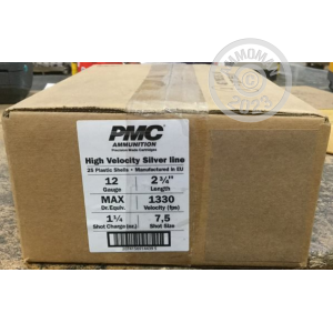 Image of 12 GAUGE PMC HIGH VELOCITY SILVER LINE 2-3/4" 1-1/4 OZ. #7.5 SHOT (250 ROUNDS)