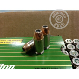 Photograph showing detail of .45 ACP REMINGTON GOLDEN SABER 185 GRAIN BJHP (500 ROUNDS)