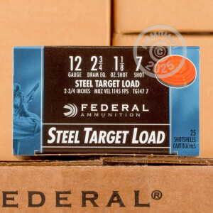 Photo detailing the 12 GAUGE FEDERAL TOP GUN STEEL 2-3/4" #7 (250 SHELLS) for sale at AmmoMan.com.