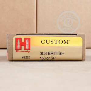 Photograph showing detail of 303 BRITISH HORNADY INTERLOCK 150 GRAIN SP (20 ROUNDS)