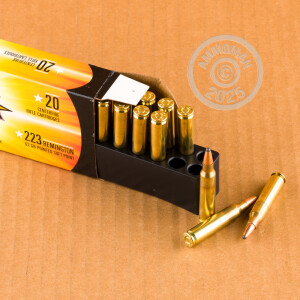 Image of 223 Remington ammo by Armscor that's ideal for home protection, hunting wild pigs, whitetail hunting.