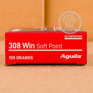 An image of 308 / 7.62x51 ammo made by Aguila at AmmoMan.com.