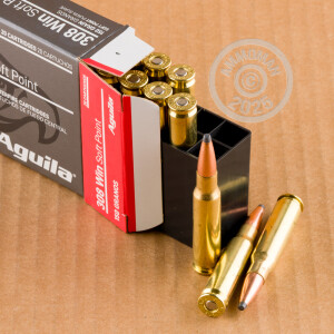 Photo of 308 / 7.62x51 soft point ammo by Aguila for sale.