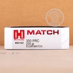 Image of 300 PRC HORNADY MATCH 225 GRAIN ELD MATCH (20 ROUNDS)