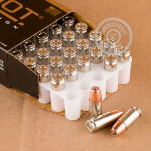 Image of Speer 9mm Luger pistol ammunition.