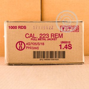 Image of the .223 REMINGTON ARMSCOR USA 55 GRAIN FMJ (1000 ROUNDS) available at AmmoMan.com.