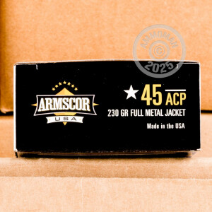 Image of the 45 ACP ARMSCOR USA 230 GRAIN FMJ (50 ROUNDS) available at AmmoMan.com.