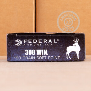 Photograph showing detail of 308 WIN FEDERAL POWER-SHOK 180 GRAIN SP (20 ROUNDS)