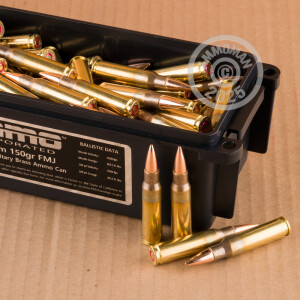 Photograph showing detail of 7.62X51 AMMO INC. 150 GRAIN FMJ (120 ROUNDS)