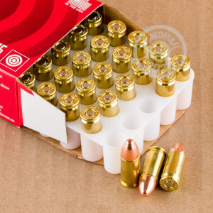 Image of Federal 9mm Luger pistol ammunition.