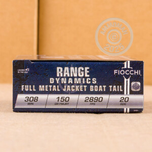 Image of .308 WINCHESTER FIOCCHI 150 GRAIN FMJ-BT (20 ROUNDS)