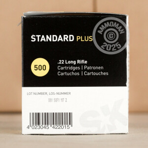 Photo detailing the .22 LR SK STANDARD PLUS 40 GRAIN LRN (50 ROUNDS) for sale at AmmoMan.com.