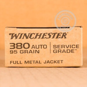 An image of .380 Auto ammo made by Winchester at AmmoMan.com.