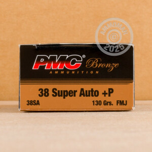 Image of the 38 SUPER +P PMC BRONZE 130 GRAIN FMJ (1000 ROUNDS) available at AmmoMan.com.