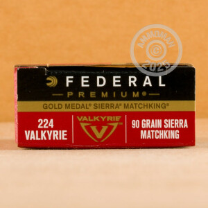 A photo of a box of Federal ammo in .224 Valkyrie.